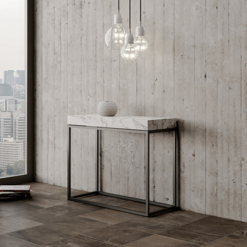 Console design extensible table design marbre 90x40-300cm Nordica Marble