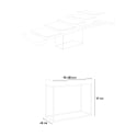 Uitschuifbare consoletafel 90x40-300cm modern wit design Nordica Catalogus