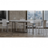 Table console extensible 90x40-300cm design blanc moderne Nordica Remises