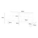 Moderne fluwelen 2-zits slaapbank met gouden poten Padded 