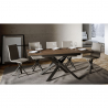 Table à manger design extensible en bois moderne 90x120-180cm Ganty Wood Remises