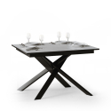 Table extensible 90x120-180cm blanc cuisine salle à manger Ganty White Offre