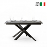 Table à manger grise extensible 90x160-220cm moderne Ganty Long Concrete Vente