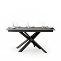 Table à manger grise extensible 90x160-220cm moderne Ganty Long Concrete Offre