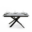 Table extensible 90x160-220cm blanc cuisine salle à manger Ganty Long White Offre