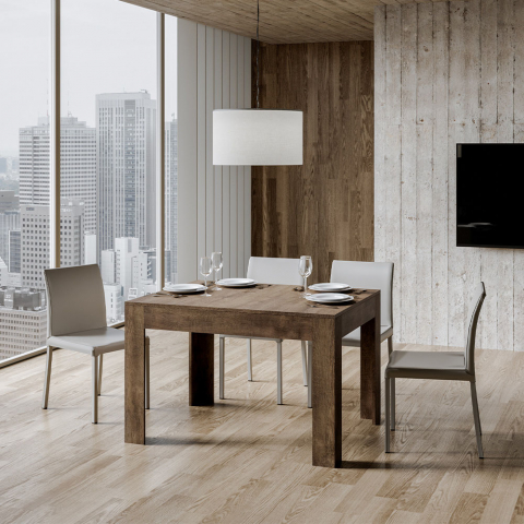 Uitschuifbare design eettafel 90x120-180cm modern hout Bibi Wood Aanbieding