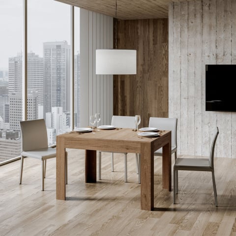 Table extensible en bois 90x120-180cm salle à manger cuisine Bibi Oak