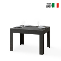 Table à manger extensible moderne 90x120-180cm anthracite Bibi Report Vente