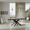 Table à manger de cuisine extensible grise 90x130-234cm Volantis Concrete Remises
