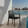 Polypropyleen stoelen armleuningen tuin cafès Grand Soleil Gruvyer Arm 