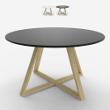 Table basse ronde de salon et salle à manger au style scandinave 80cm Krize Réductions