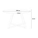 Scandinavische stijl salontafel rond 80 cm Krize Model