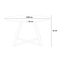 Scandinavische stijl salontafel rond 80cm Krize Model