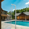 Douche de piscine de jardin en acier avec douchette double mitigeur Budoni Vente