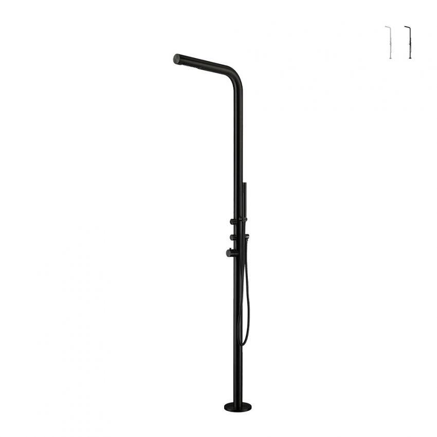 Stalen tuin zwembad douche dubbele mixer handwasser Budoni Model Stalen tuin zwembad douche dubbele mixer handwasser Budoni Model
