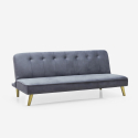 Canapé convertible 2 places clic clac design moderne tissu velours Pulchra Vente