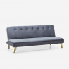 Canapé convertible 2 places clic clac design moderne tissu velours Pulchra Vente