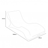 Chaise longue jardin bain de soleil transat de piscine design blanc Andromeda Remises