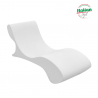 Chaise longue jardin bain de soleil transat de piscine design blanc Andromeda Vente