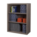Lage houten boekenkast met 3 planken in hoogte verstelbaar voor kantoor en studie Durmast Aanbod