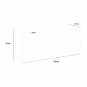Houten bureau modern design 178x69cm Xxl Korting