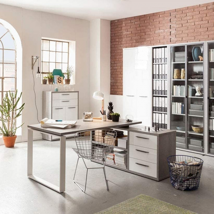 Verstelbaar hoekbureau met 3 laden 160x140cm Raffaello Aanbieding Verstelbaar hoekbureau met 3 laden 160x140cm Raffaello Aanbieding
