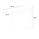 Rechthoekig wit design bureau 100x40 cm met lade Sidus Kortingen