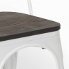 set van 20 stuks industriële stoelen steel wood 