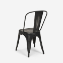 lot de 20 chaises design industriel métal vintage shabby chic style Lix steel old 