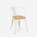 lot de 20 chaises style Lix design industriel bar cuisine steel wood arm light Remises
