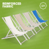 4 chaises de plage pliantes réglables en aluminium Riccione Gold 