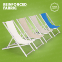 2 chaises de plage pliantes réglables en aluminium Riccione Gold 