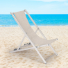 Chaise longue de plage pliable et réglable en aluminium Riccione Gold Offre