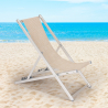2 chaises de plage pliantes réglables en aluminium Riccione Gold Vente