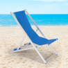 4 chaises de plage pliantes réglables en aluminium Riccione Gold Vente