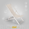 Chaise longue de plage pliable et réglable en aluminium Riccione Gold Remises
