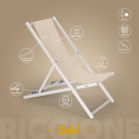 2 chaises de plage pliantes réglables en aluminium Riccione Gold Remises