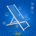 Set van 2 verstelbare opvouwbare aluminium strandstoelen Riccione Gold 