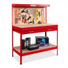 Werkbank Max met paneel en lade, 120x60x150cm 
