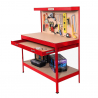 Werkbank Max met paneel en lade, 120x60x150cm 