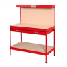 Werkbank Max met paneel en lade, 120x60x150cm 