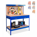 Werkbank Max met paneel en lade, 120x60x150cm Aanbieding
