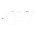 Verstelbaar hoekbureau met 3 laden 160x140cm Raffaello Catalogus