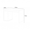Bureau blanc design moderne avec 3 tiroirs 110x60cm Franklyn Remises
