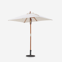 Tuinparasol met centrale houten paal en anti-UV doek 200x150cm Ormond Catalogus