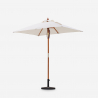 Tuinparasol met centrale houten paal en anti-UV doek 200x150cm Ormond Catalogus