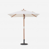 Tuinparasol met centrale houten paal en anti-UV doek 200x150cm Ormond Kortingen