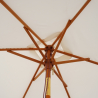 Tuinparasol met centrale houten paal en anti-UV doek 200x150cm Ormond Kosten