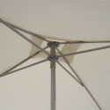 Parasol droit de jardin 2x2 bonnet anti-vent Noosa Modèle