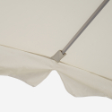Terras tuinparasol met centrale paal 3x2m Rios Flap Afmetingen